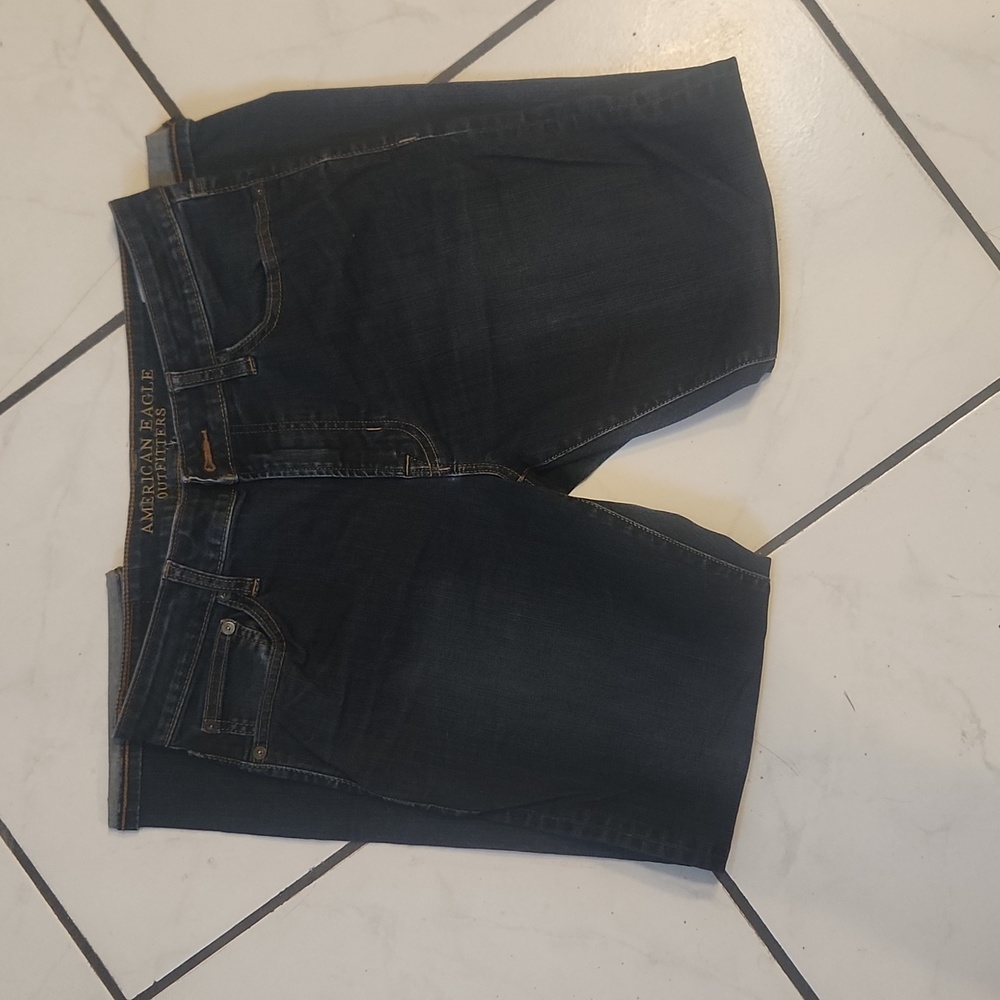American Eagle Outfitters Men's Dark Blue Jeans